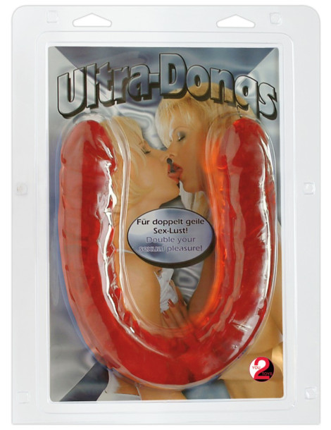 Oboustranné dildo Ultra Dong (červené)