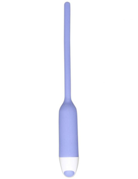 Vibrační dilatátor pro ženy (silikonový), modrý