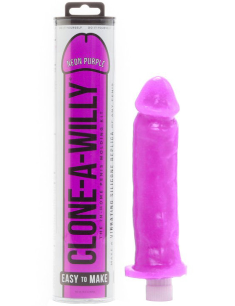 Clone,A,Willy Neon Purple (vibrátor) , sada pro odlitek penisu