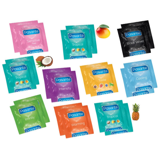 Balíček kondomů Pasante (18+2 ks zdarma)