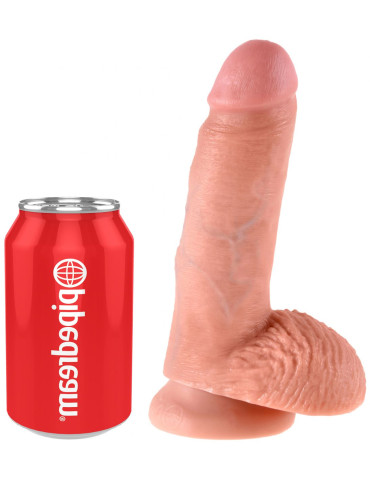 Realistické dildo s varlaty King Cock 7" , Pipedream
