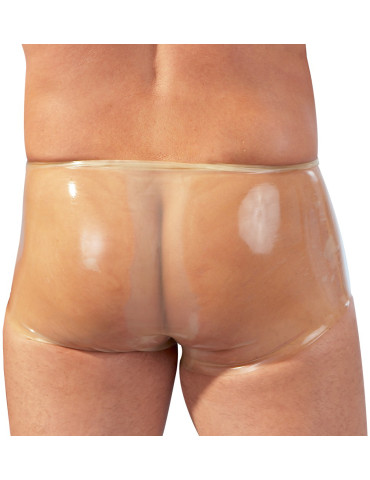 Latexové boxerky s kapsou na penis a varlata, transparentní , LateX