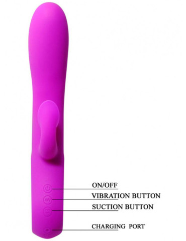 Vibrátor se sací stimulací klitorisu Romance Massage , Pretty Love