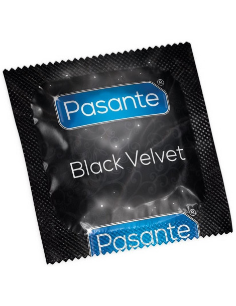 Kondom Pasante Black velvet, černý