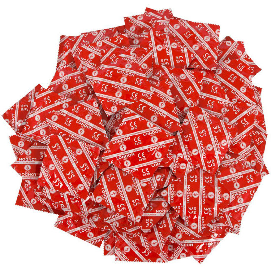 Balíček kondomů Durex LONDON jahoda, 100 ks