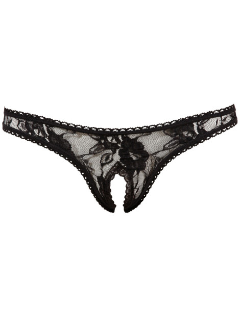 Krajková tanga s otevřeným rozkrokem , Cottelli Collection