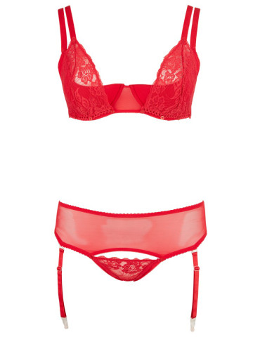 Set erotického prádla s podvazky a odnímatelnou krajkou , Cottelli Collection