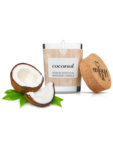 Afrodiziakální masážní svíčka MAGNETIFICO , Enjoy it! (coconut)