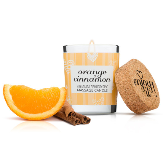Afrodiziakální masážní svíčka MAGNETIFICO , Enjoy it! (orange and cinnamon)