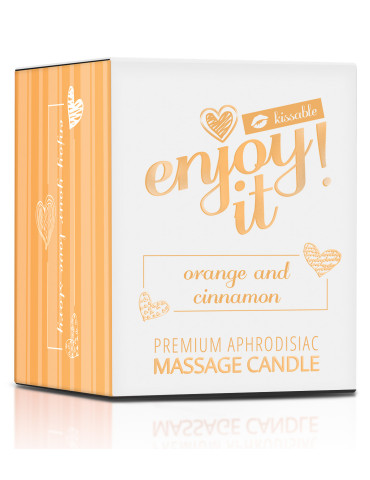 Afrodiziakální masážní svíčka MAGNETIFICO , Enjoy it! (orange and cinnamon)