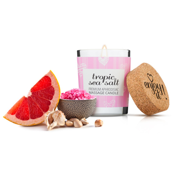 Afrodiziakální masážní svíčka MAGNETIFICO , Enjoy it! (tropic sea salt)