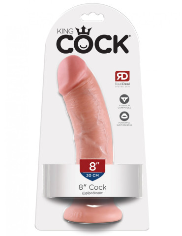 Realistické dildo s přísavkou King Cock 8" , Pipedream
