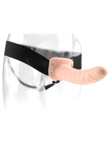 Dutý připínací penis Hollow Strap,On 8", 20 cm , Fetish Fantasy