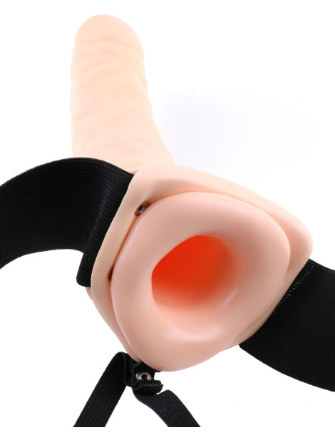 Dutý připínací penis Hollow Strap,On 8", 20 cm , Fetish Fantasy