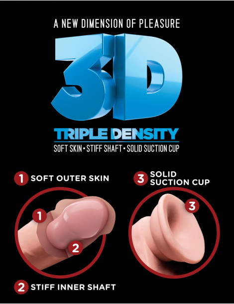 Realistické dildo s přísavkou Triple Density 8" , King Cock