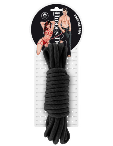 Černé bavlněné lano na bondage Hidden Desire , 5 m