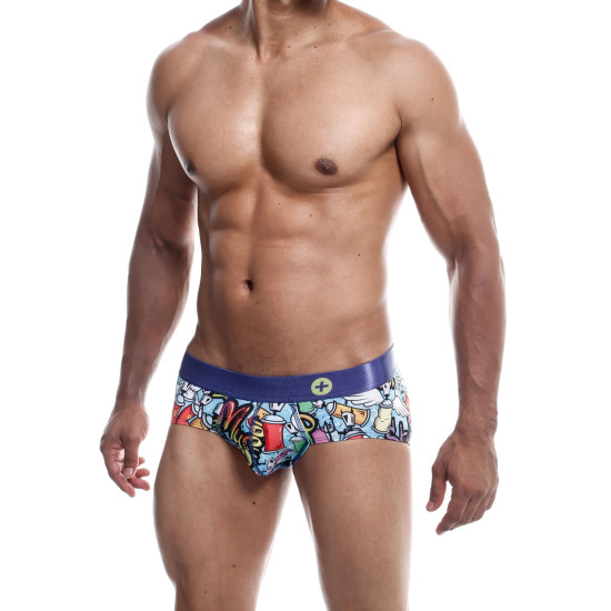 Pánské slipy s barevným obrázkovým motivem Hipster Brief , MaleBasics