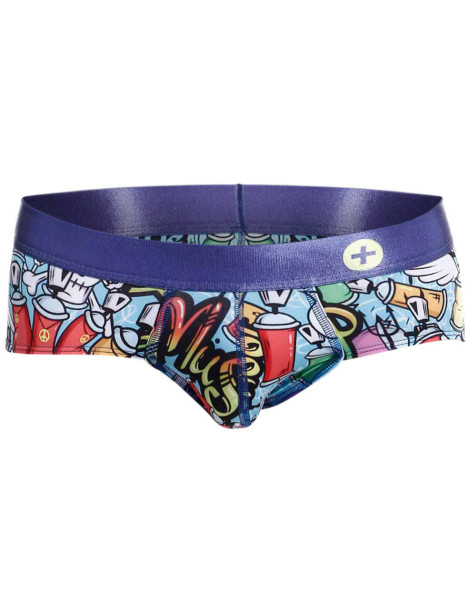 Pánské slipy s barevným obrázkovým motivem Hipster Brief , MaleBasics