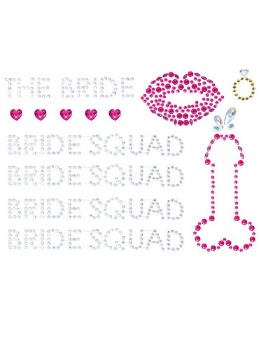 Samolepicí ozdoby na tělo Bride Squad , Leg Avenue