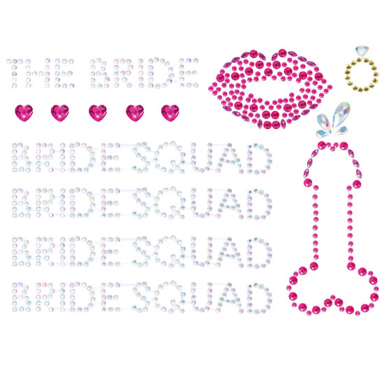 Samolepicí ozdoby na tělo Bride Squad , Leg Avenue