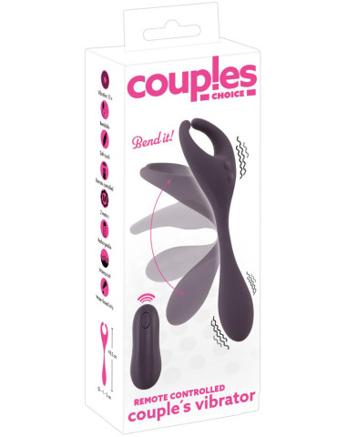 Tvarovatelný vibrátor pro páry s dálkovým ovladačem , Couples Choice