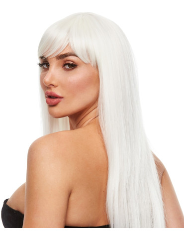 Svítící paruka Amber (platinová blond, dlouhá, s ofinou) , Pleasure Wigs