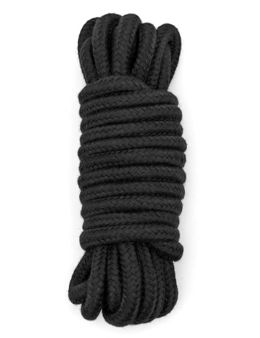 Černé bavlněné lano na bondage (4,5 m)