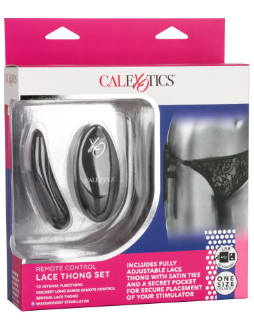 Vibrační kalhotky s dálkovým ovladačem Lace Thong Set , California Exotic Novelties