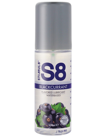 Ochucený lubrikační gel S8 Blackcurrant , STIMUL8 (černý rybíz, 125 ml)