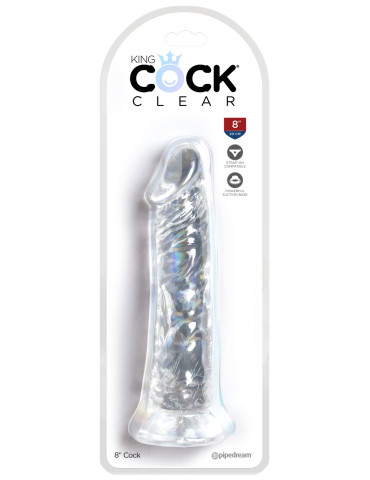 Dildo s přísavkou King Cock Clear 8" , Pipedream