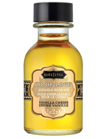 Slíbatelný tělový olej OIL OF LOVE Vanilla Crème , Kama Sutra, 22 ml