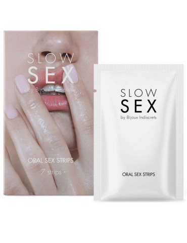 Mátové pásky na orální sex Slow Sex , Bijoux Indiscrets (7 ks)