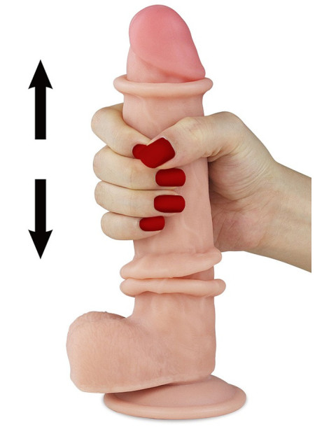 Dildo s pohyblivou kůží a přísavkou Sliding Skin 8" , Lovetoy