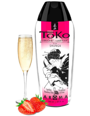 Ochucený vodní lubrikant Toko Aroma Sparkling Strawberry Wine , Shunga
