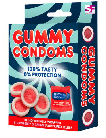 Želé bonbóny ve tvaru kondomů Gummy Condoms , Spencer & Fleetwood