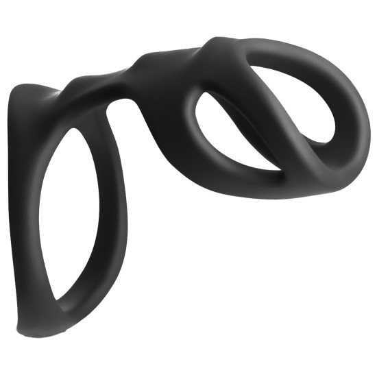 Silikonový postroj na penis a varlata Renegade Boost , NS Novelties