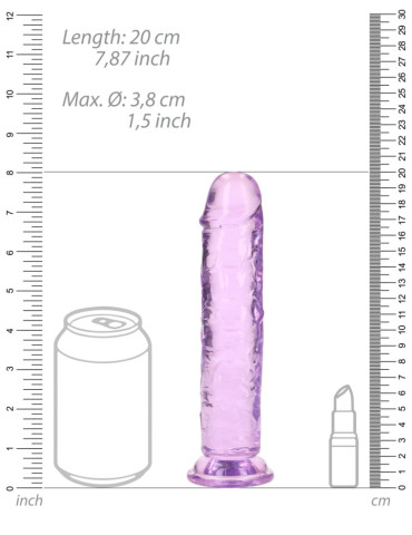 Realistické dildo s přísavkou RealRock 7" , SHOTS (fialové)