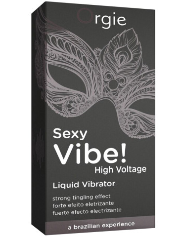 Stimulační gel s vibračním efektem Sexy Vibe! High Voltage , Orgie (15 ml)