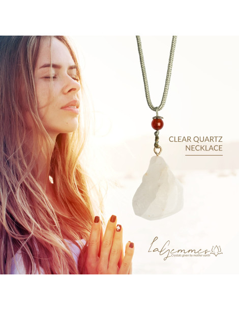 Náhrdelník s křišťálem Clear Quartz Necklace , La Gemmes