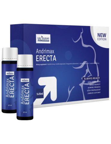 Nápoj pro okamžité posílení erekce Andrimax ERECTA , VALAVANI (5 x 25 ml)