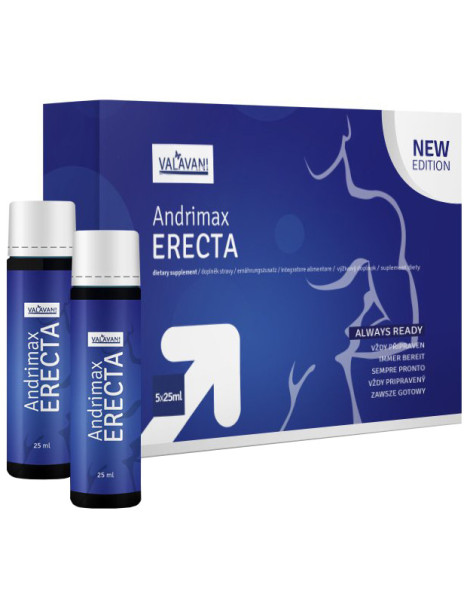 Nápoj pro okamžité posílení erekce Andrimax ERECTA , VALAVANI (5 x 25 ml)