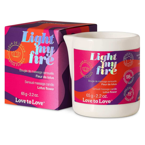 Masážní svíčka Light My Fire Lotus Flower , Love to Love (65 g)