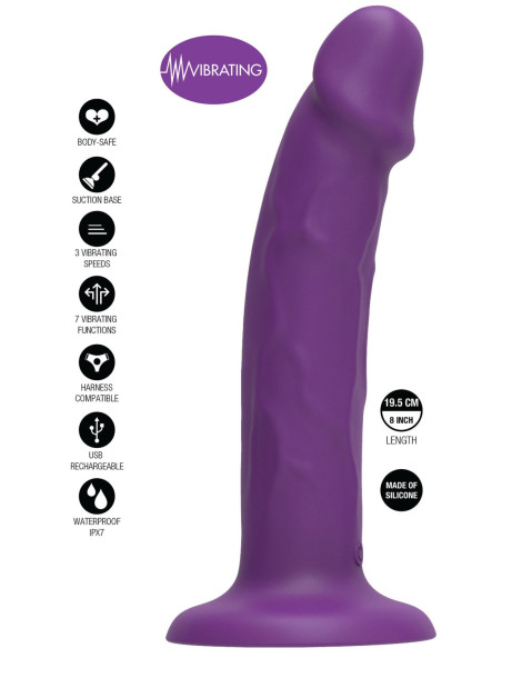 Realistický vibrátor s přísavkou Get Real , TOYJOY (fialový)
