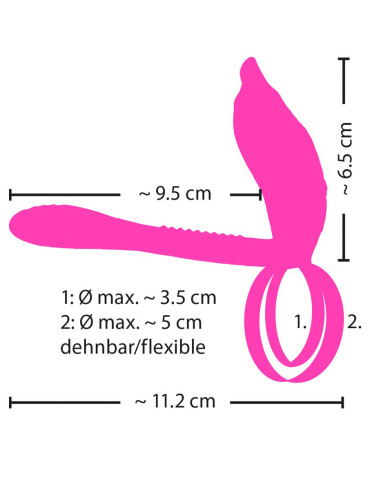 Párový vibrátor s kroužkem na penis (+ dálkový ovladač) RC Couple's Vibrator 2 , Couples Choice