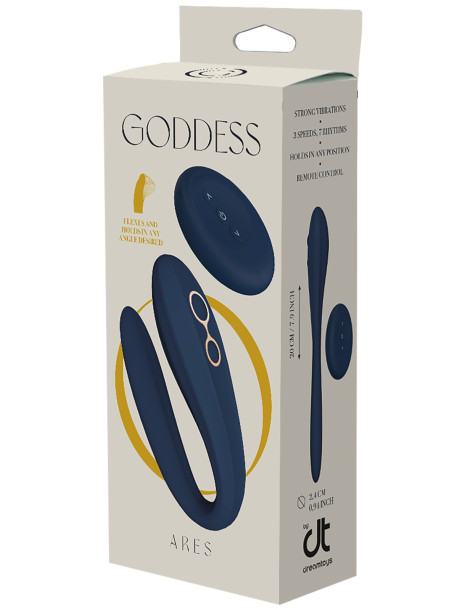 Tvarovatelný dvojitý vibrátor (+ dálkový ovladač) Goddess Ares , Dream Toys