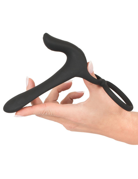 Párový vibrátor s kroužky na penis Black Velvets , You2Toys