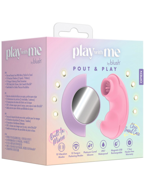 Oboustranný stimulátor klitorisu Pout & Play , Blush