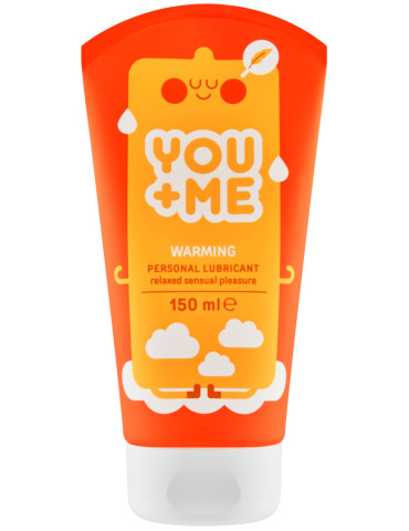 Hřejivý lubrikační gel na vodní bázi Darling , YOU+ME (150 ml)