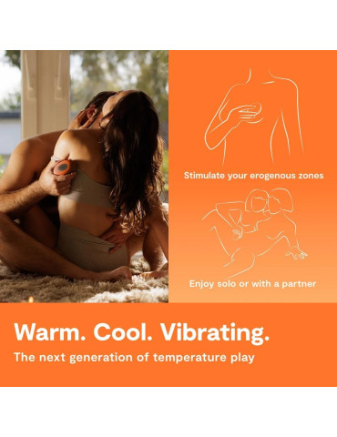 Hřejivý a chladivý vibrátor Temp , We,Vibe (tangerine)