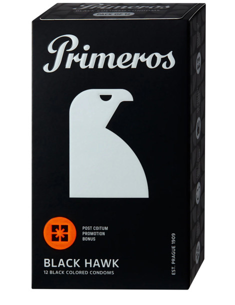 Černé kondomy Primeros BLACK HAWK (12 ks)
